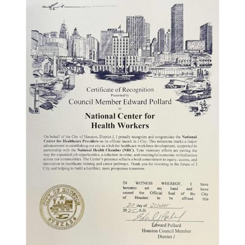 certificate of recognition